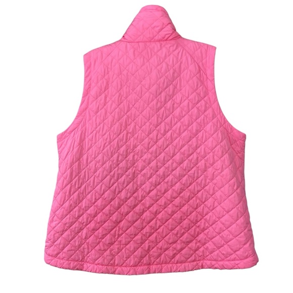 T by Talbots Lightweight Pink Diamond Quilted Puffer Vest Tulip Hem (Size 2X) - Picture 2 of 11